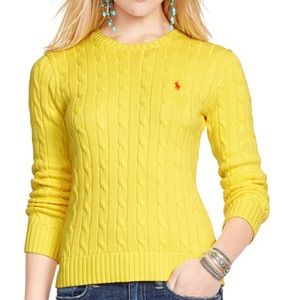 Ralpher lauren crew neck yellow sweater